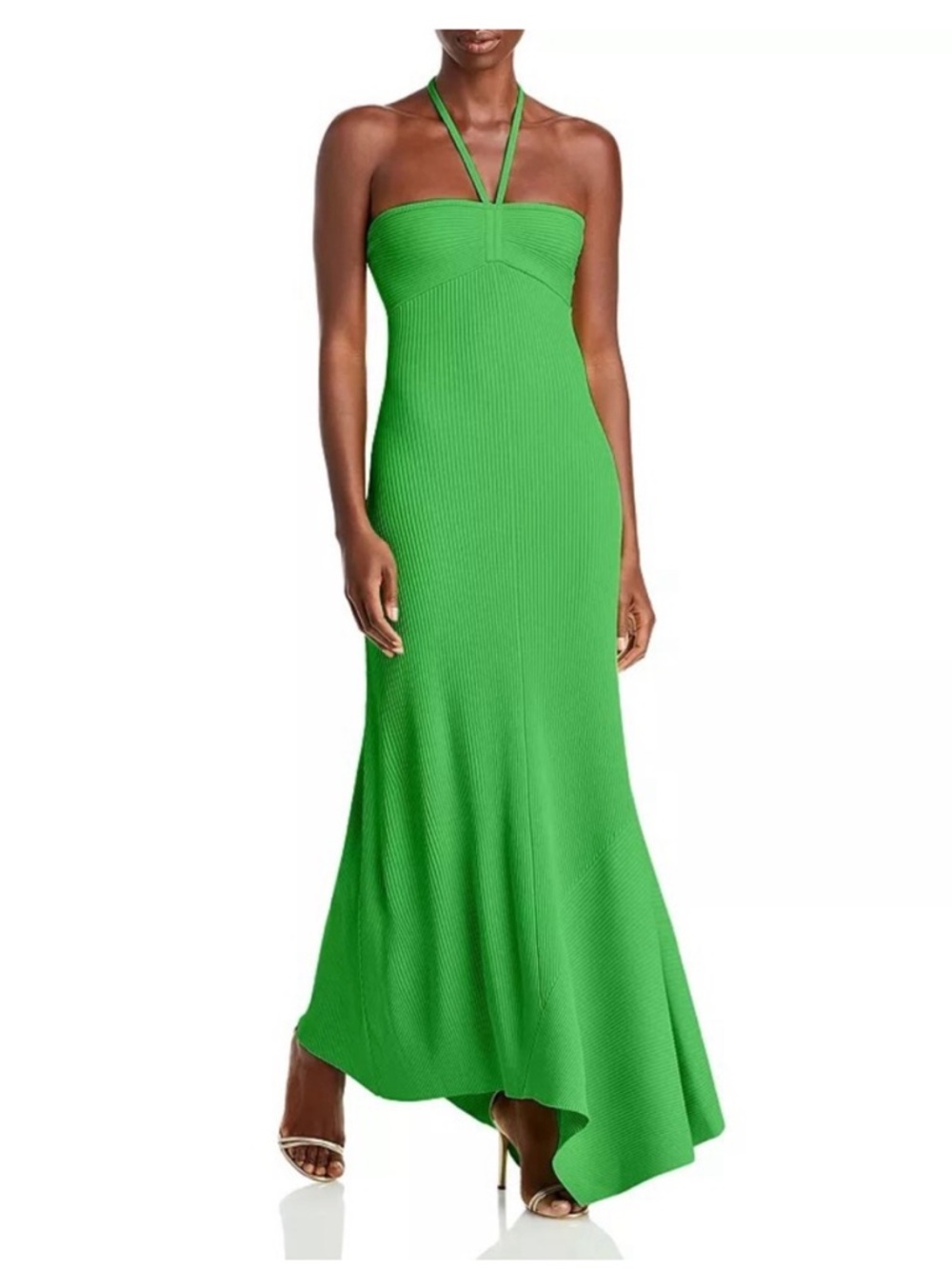 A.L.C. Green Halter-Neck Maxi Dress